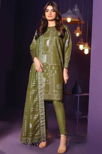 AlKaram Fw-08-20 Olive Winter Collection 2020